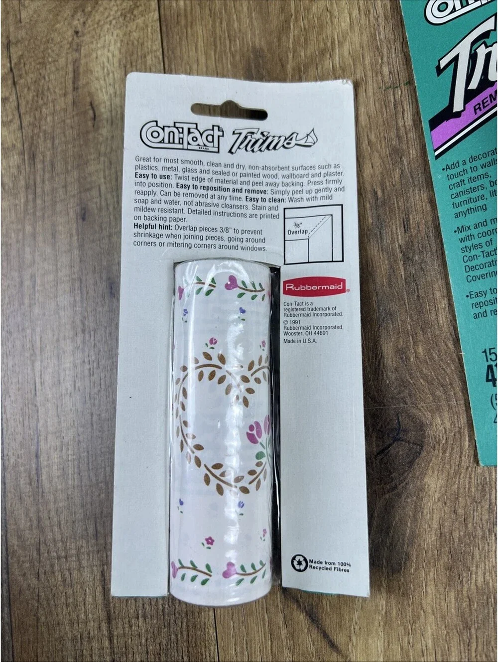NEW - 2 Vintage 90s Con-Tact Wallpaper Trim Border Country Home Cottage Cozy
